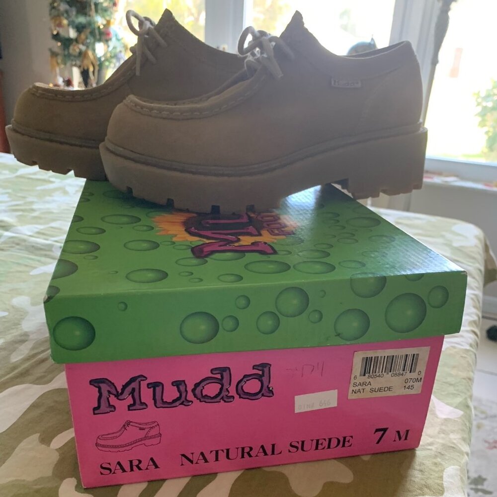 Mudd - SARA - NATURAL SUEDE - Chunky Shoe - SIZE 7M - Picture 2 of 11